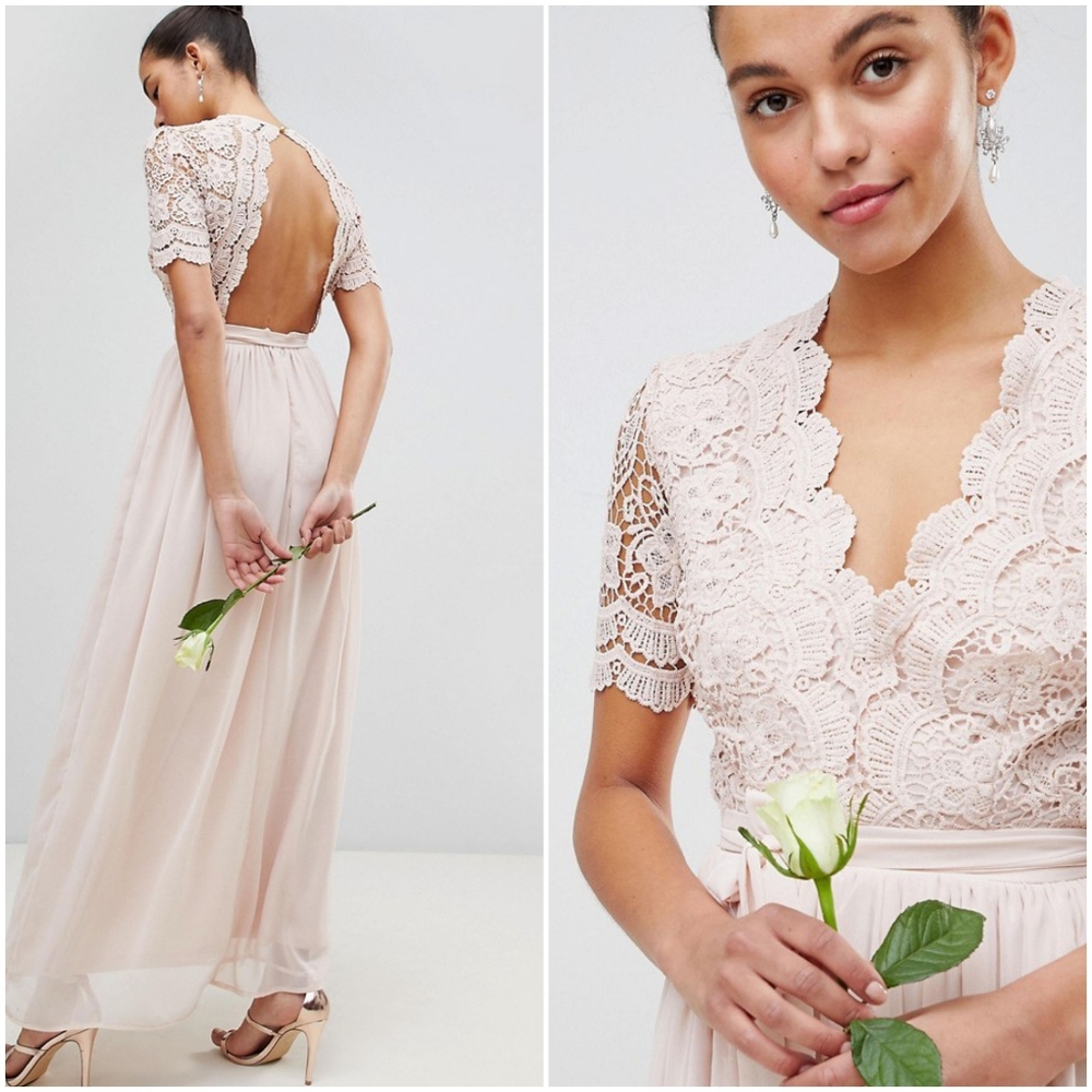 Club L Maxi Dress with Crochet Lace Detail Wedding